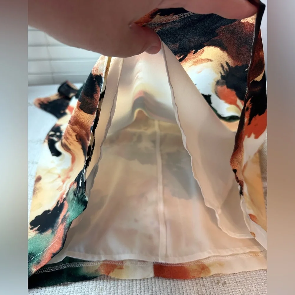 LULU’S Camaraderie Orange Print Shift Dress | Size Small - Picture 8 of 12